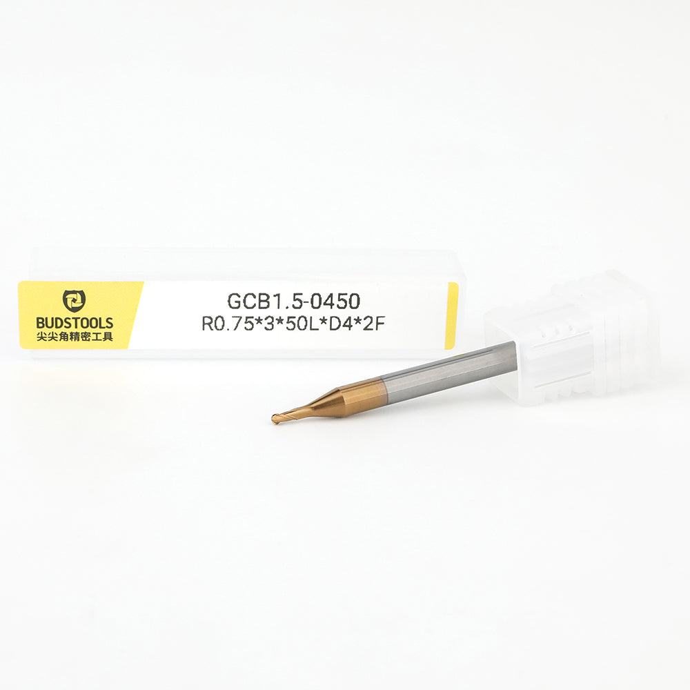 GCB1.5-0450 • Ball Nose • 2 Flutes • R0.75, Ø1.5mm (0.0591")